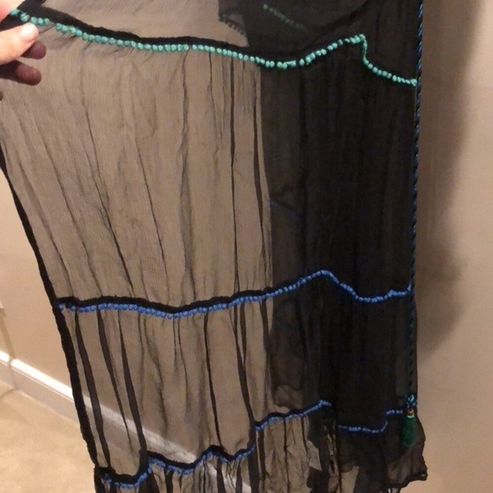 Sheer black beach cover up - Picture 5 of 9